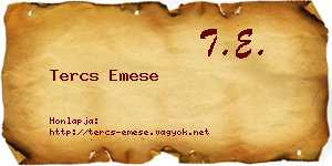 Tercs Emese névjegykártya